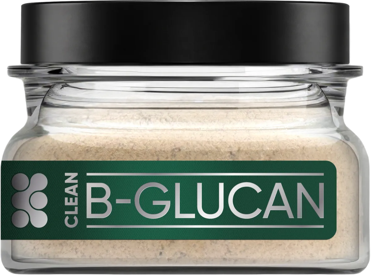 A jar of CLEANBetaglucan™ powder