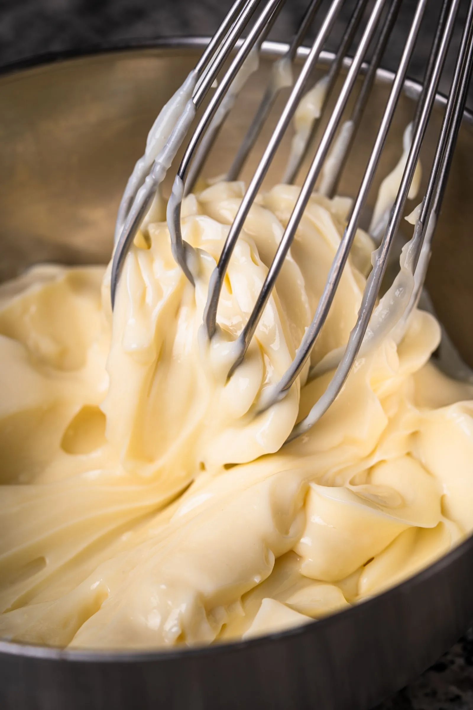 A whisked emulsion